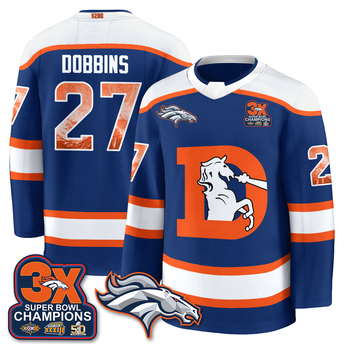DEN Fan Gear Edition Hockey Jersey - Stitched