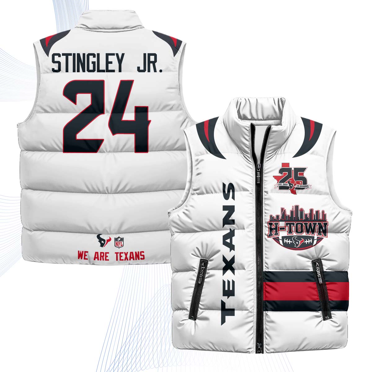 HOU "H-Town" Puffer Vest - Printed