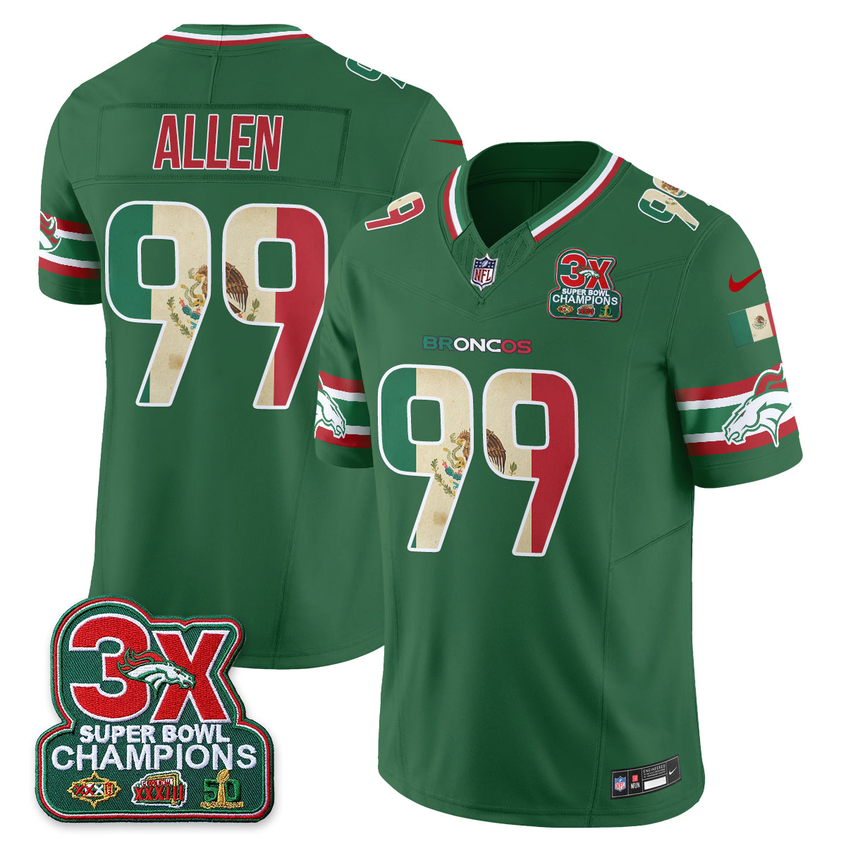DEN Mexico Edition Vapor Jersey - Stitched