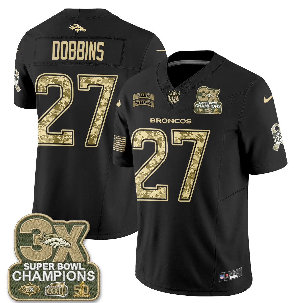 Denver Broncos 2026 Salute to Service V2 Vapor Jersey - Stitched