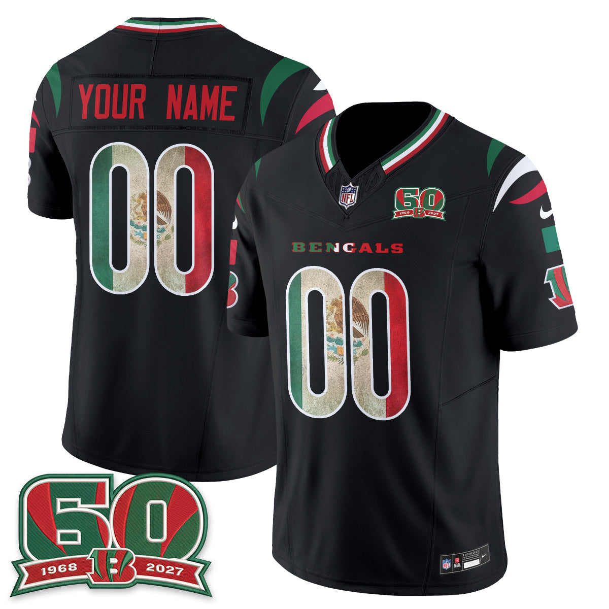 CIN Mexico Edition Vapor Custom Jersey - Stitched