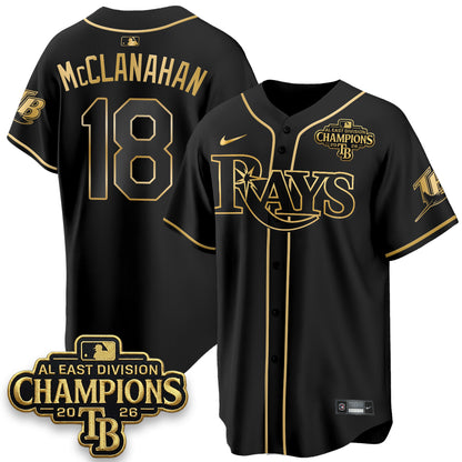 TB 2026 AL East Champs Gold Edition Vapor Jersey - Stitched