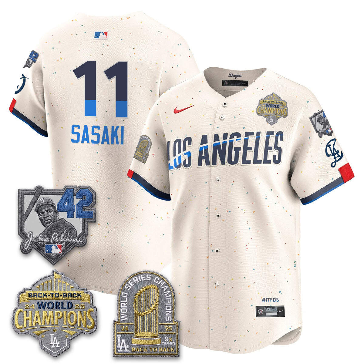 LAD 2026 New Era Gold Collection Vapor Limited Jersey - B2B Champs - All Stitched