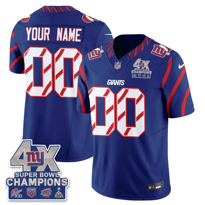 NYG  Xmas Edition Vapor Custom Jersey - Stitched