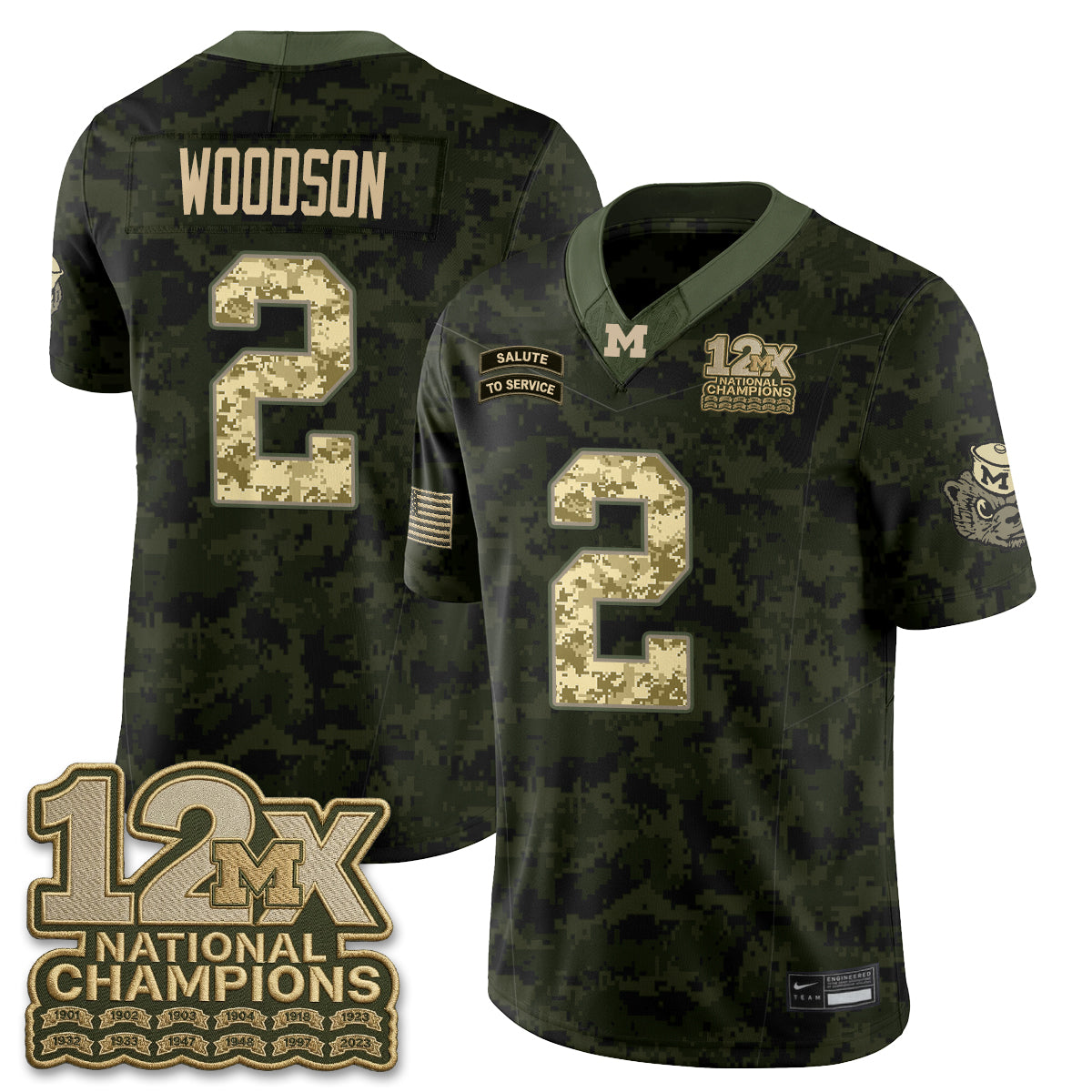 MICH 2026 Salute to Service Vapor Jersey - Stitched