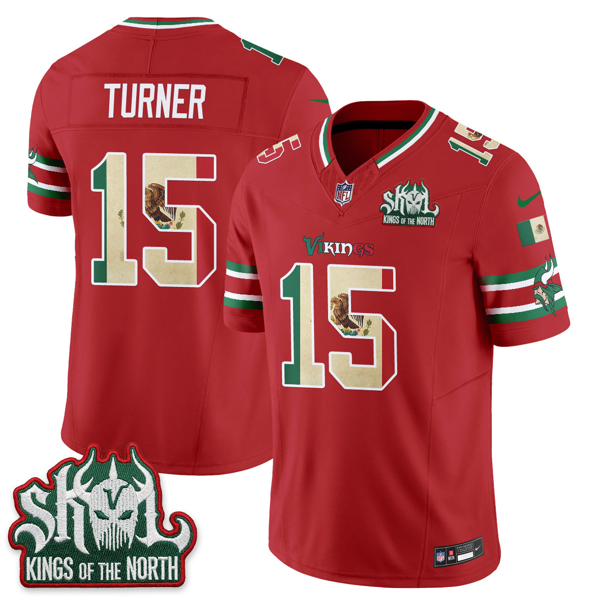 Minnesota Vikings Mexico Edition Vapor Jersey - Stitched