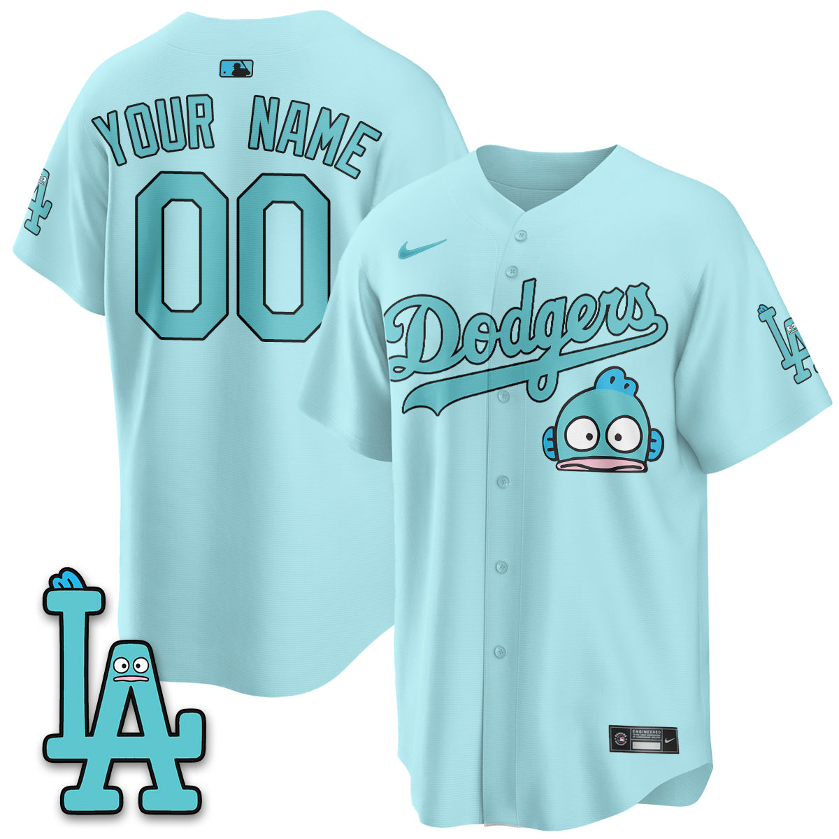 Los Angeles Dodgers x Hangyodon Edition Vapor Custom Jersey- Stitched