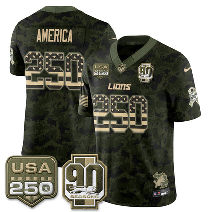 Detroit Lions 2026 Salute to Service Vapor Jersey - Stitched