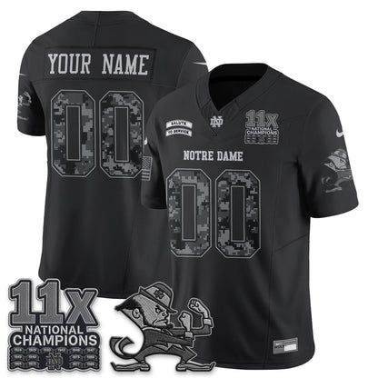 ND 2026 Salute to Service Vapor Custom Jersey - Stitched