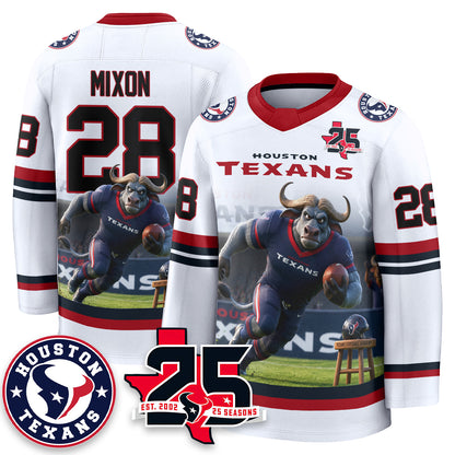 Houston Texans x Bull Chief Edition Hockey Jersey - Printed