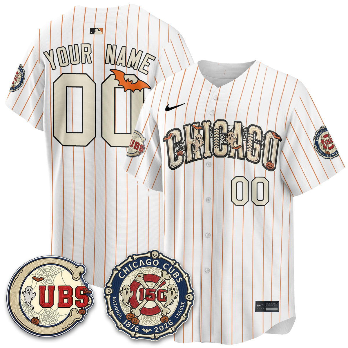Chicago Cubs Halloween 2026 Vapor Limited Custom Jersey - Stitched