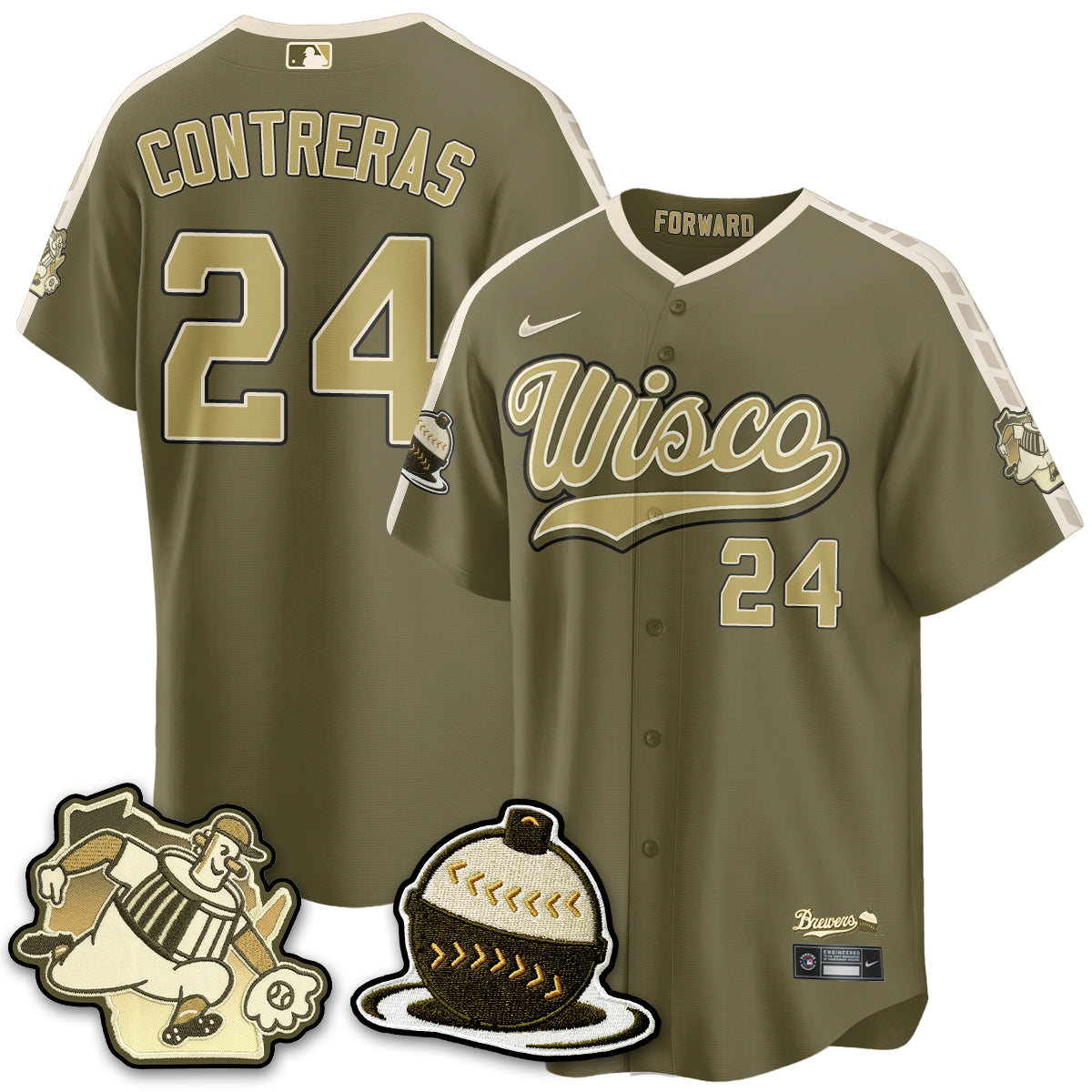 MIL New Era Olive 2026 Armed Forces Day Jersey - All Stitched