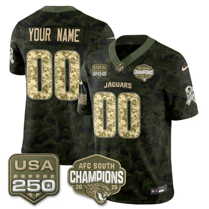 Jacksonville Jaguars 2026 Salute to Service Vapor Custom Jersey - Stitched