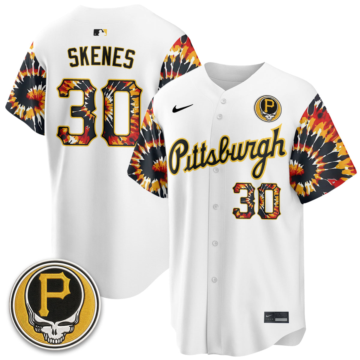 Pittsburgh Pirates x Grateful Dead Vapor Limited Jersey - Stitched