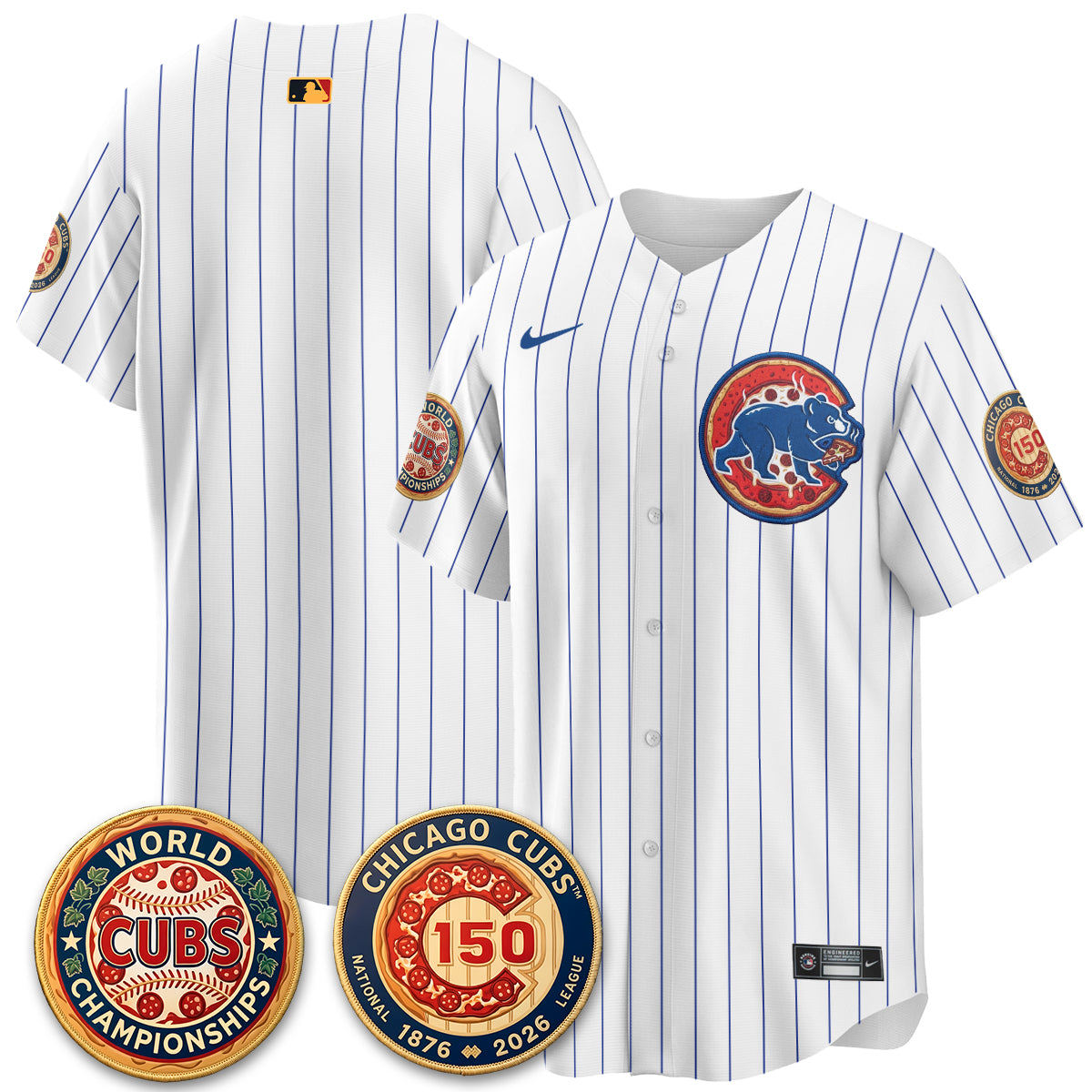 Chicago Cubs Deep Dish Pizza Vapor Limited Jersey - Stitched
