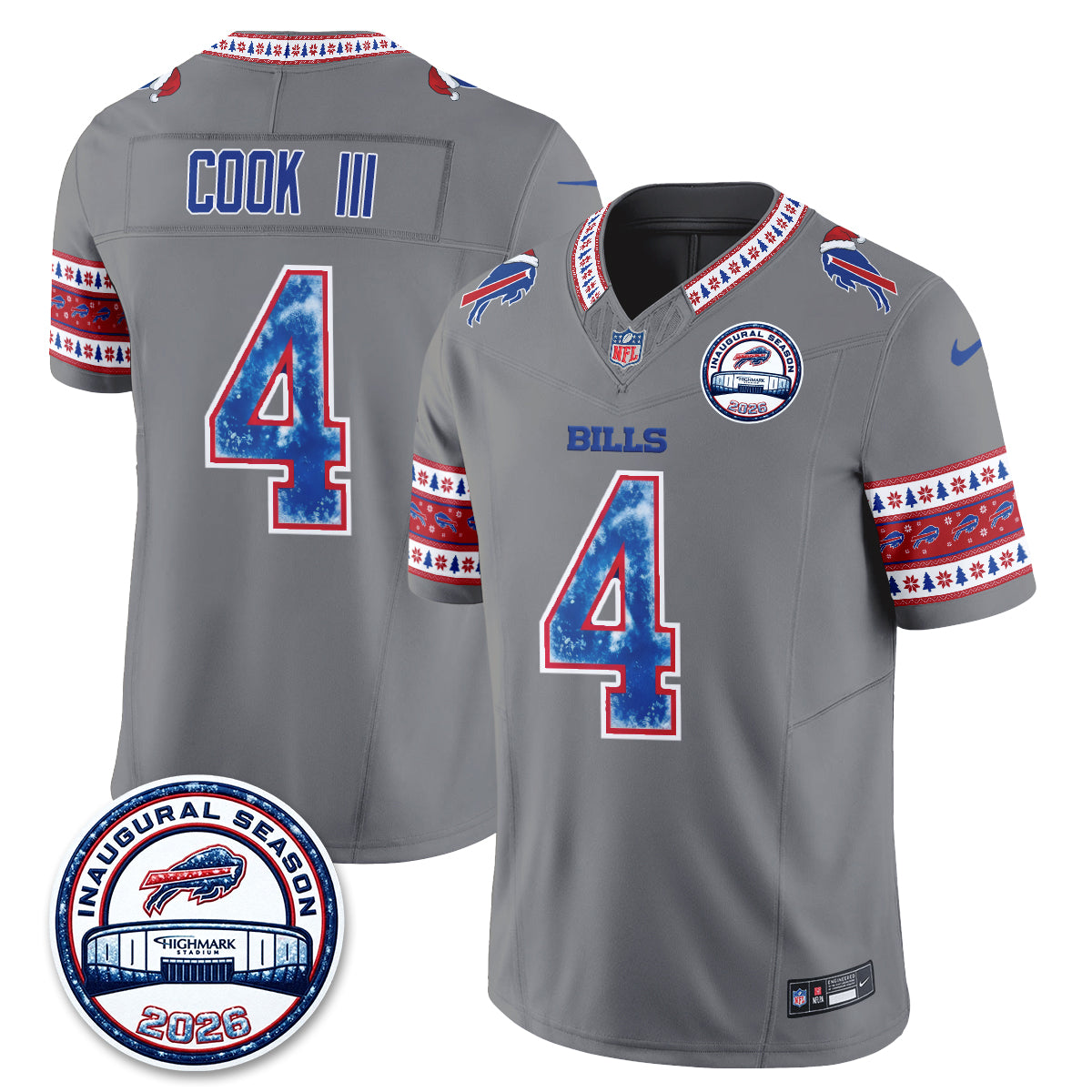 BUF Xmas Edition Vapor Jersey - Stitched