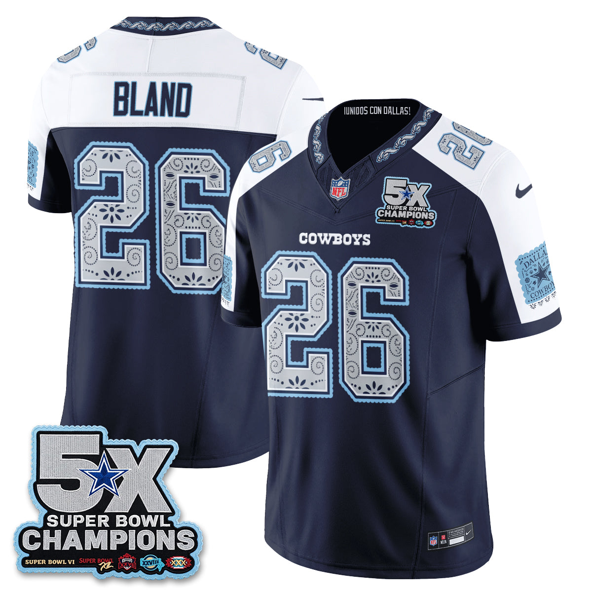 Dallas Cowboys 2026 Hispanic Month Edition Vapor Jersey - Stitched