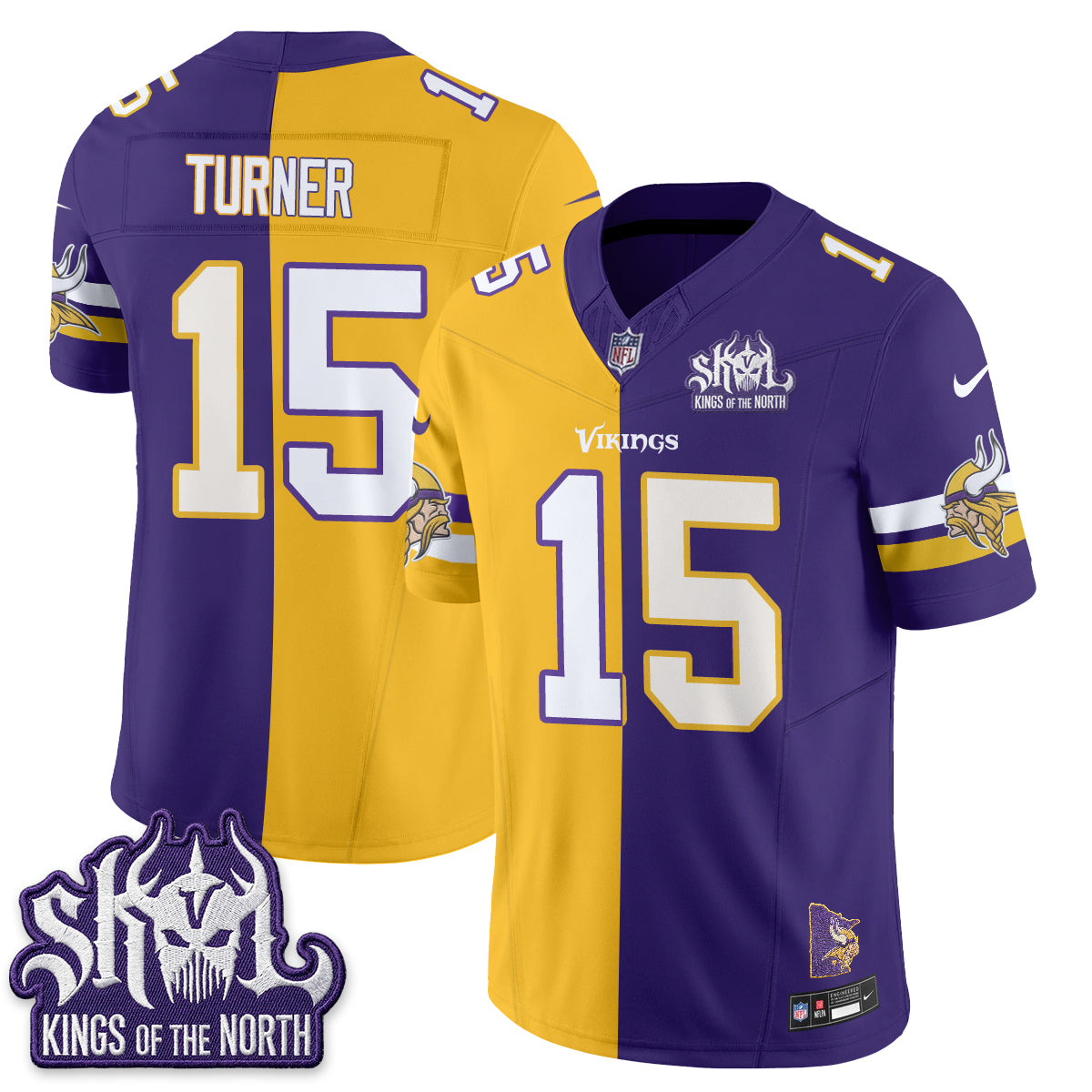 Minnesota Vikings Split Edition Vapor Jersey - Stitched