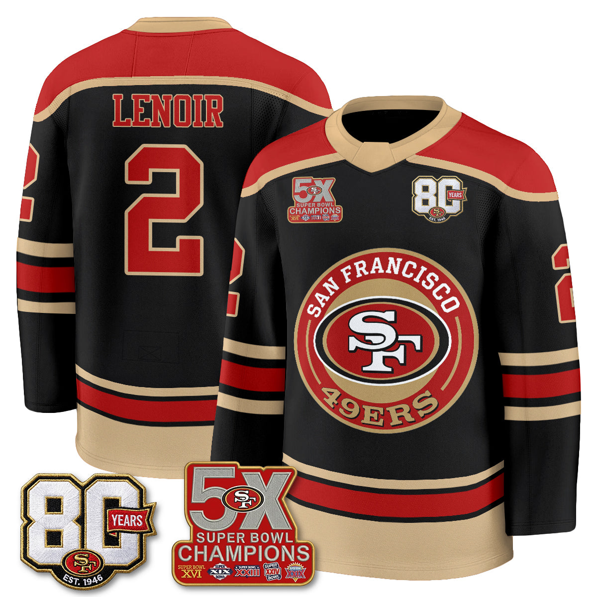 SF 4X Champs Hockey Jersey - Stitched