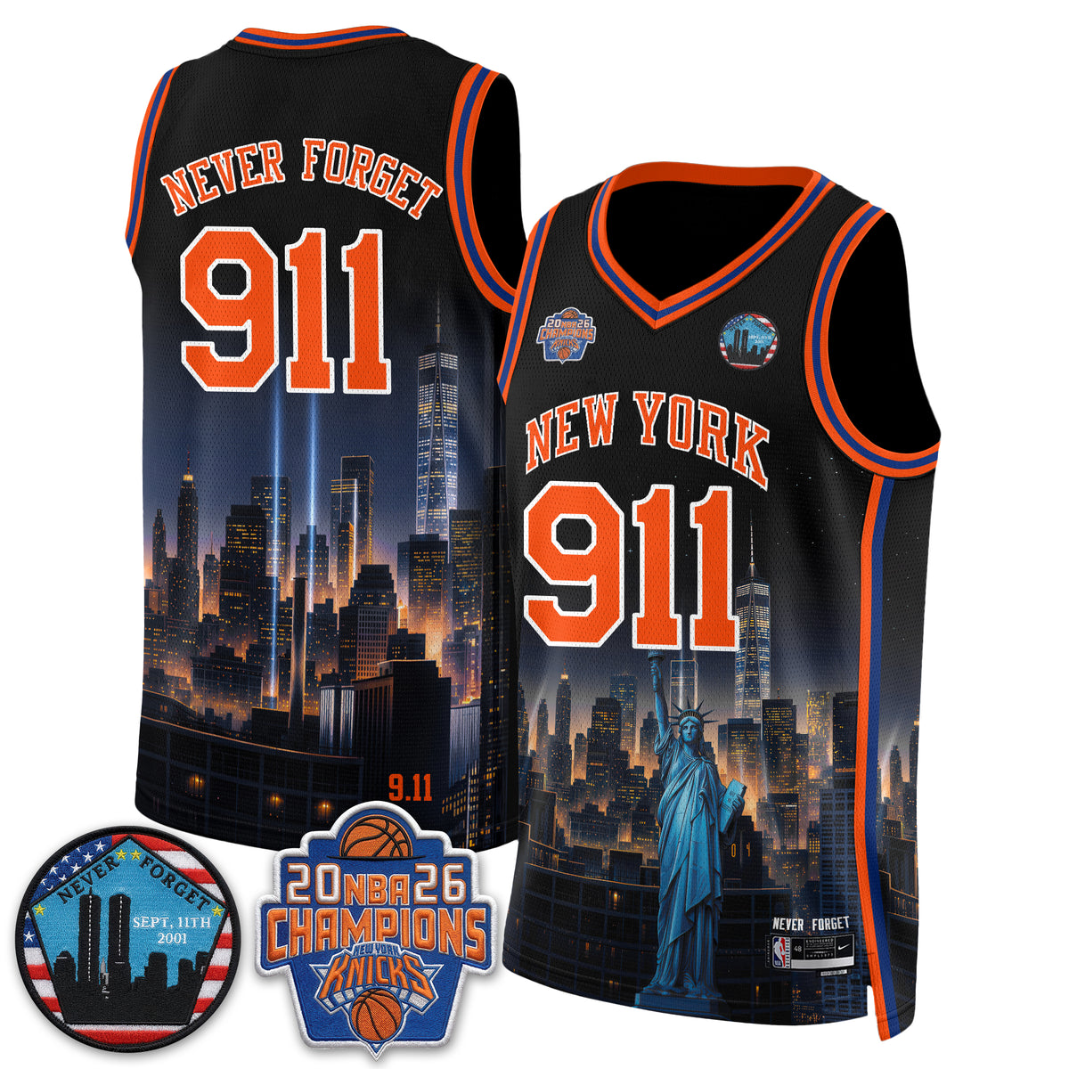NYK Skyline Never Forget 9/11 Edition Vapor Jersey - Printed