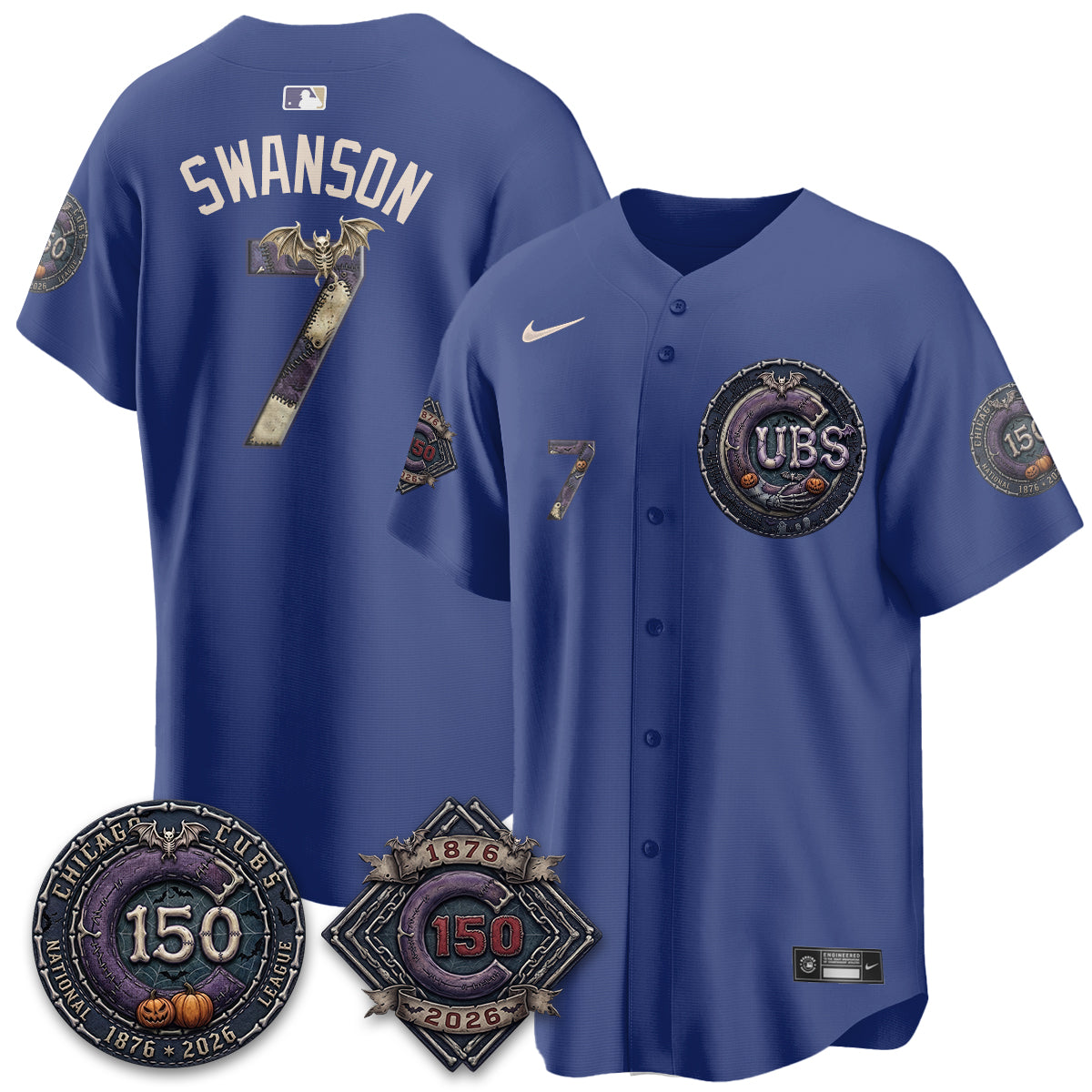 Chicago Cubs Nightmare Edition Vapor Limited Jersey - Printed