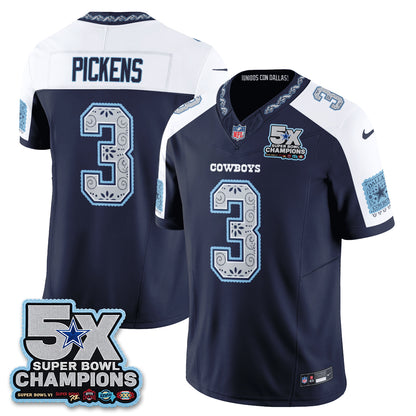 Dallas Cowboys 2026 Hispanic Month Edition Vapor Jersey - Stitched