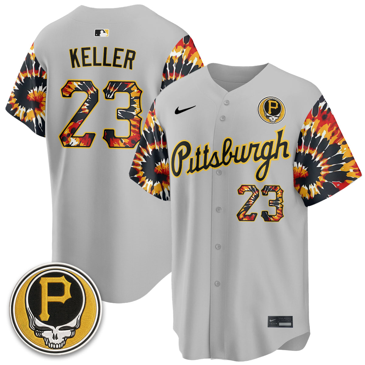 Pittsburgh Pirates x Grateful Dead Vapor Limited Jersey - Stitched