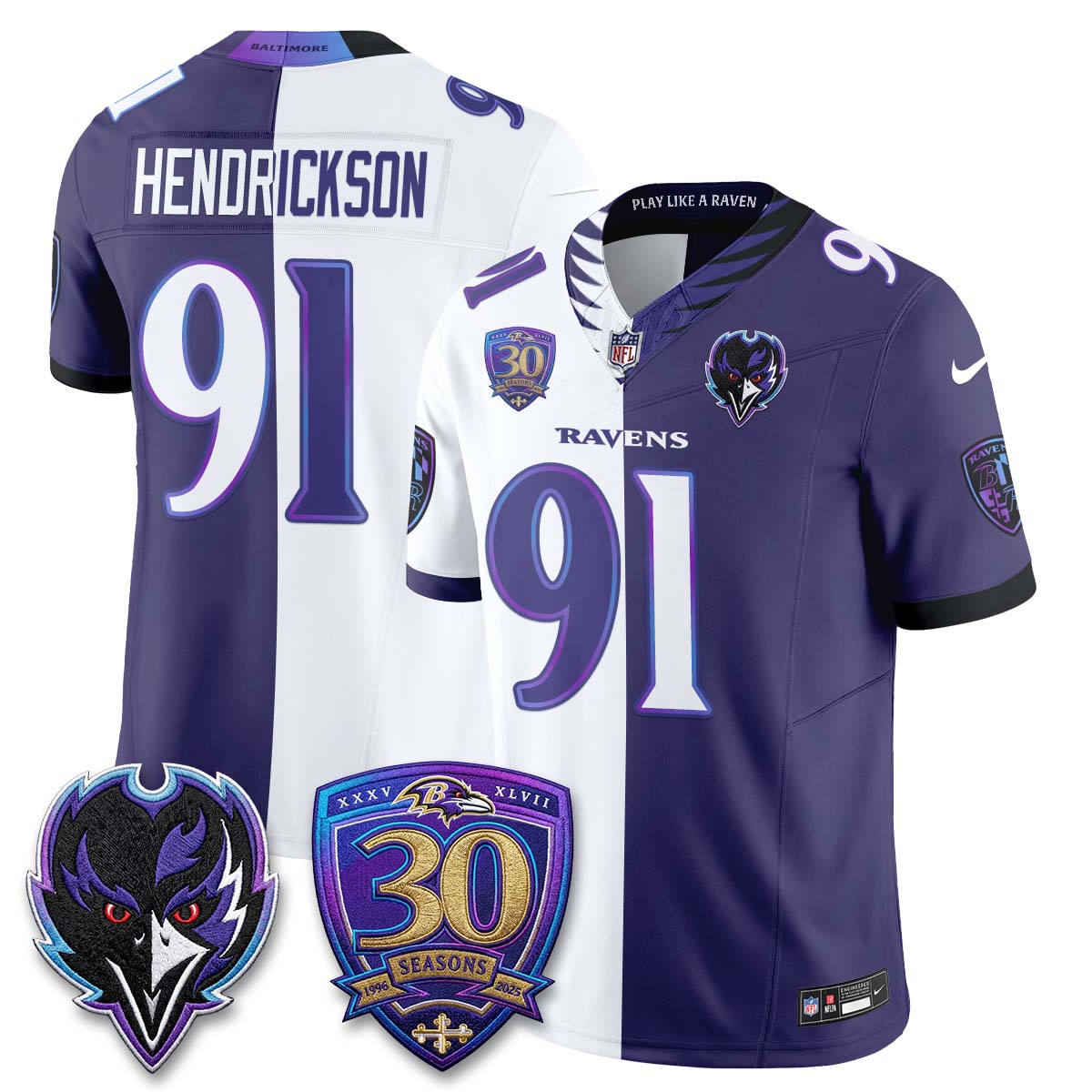 Baltimore Ravens The Next Flight Split Vapor Jersey - Stitched