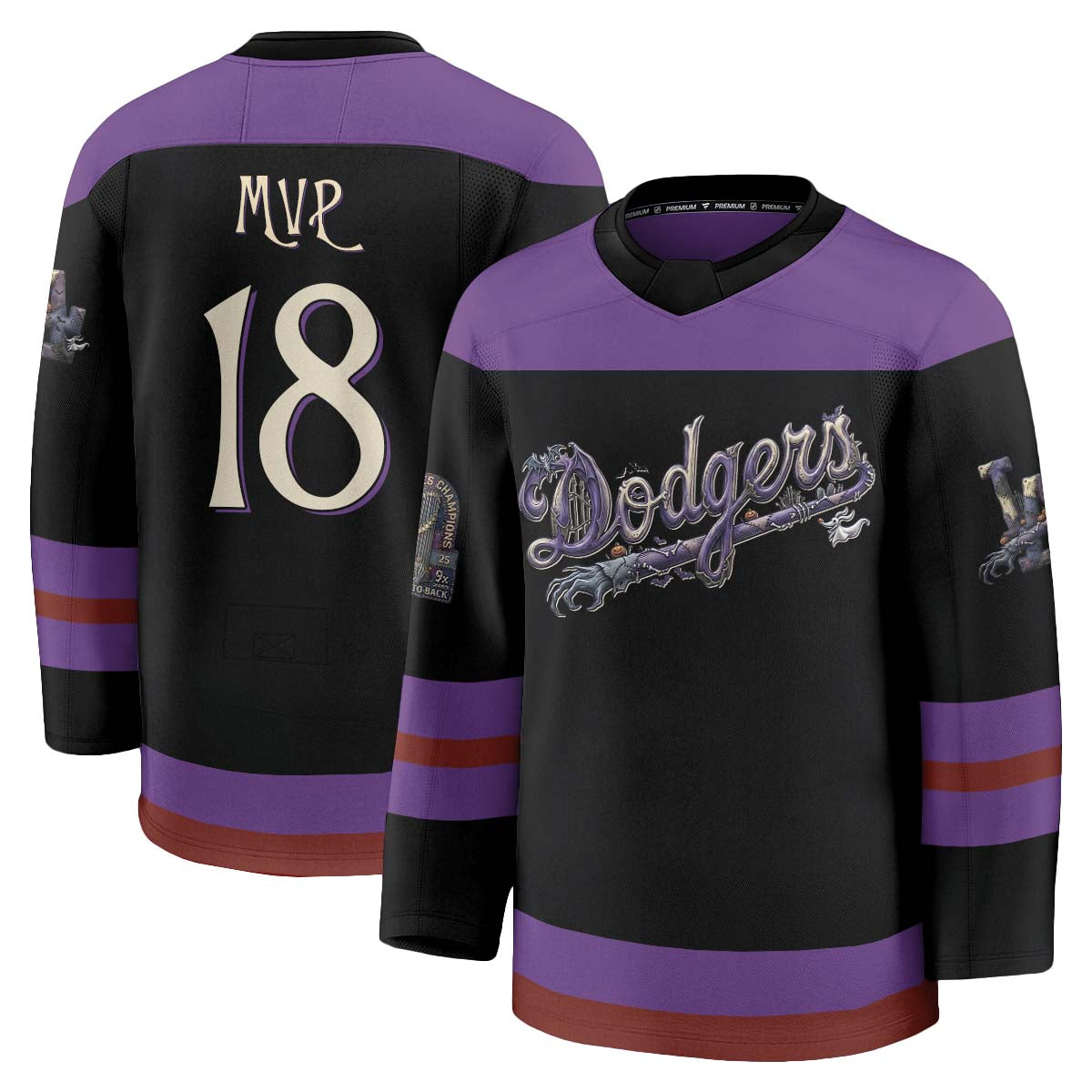 LAD Nightmare Halloween Edition Hockey Jersey - Printed