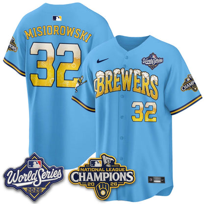 Milwaukee Brewers "Pitcher & Pint" 2026 NL Champions Vapor Jersey - Stitched