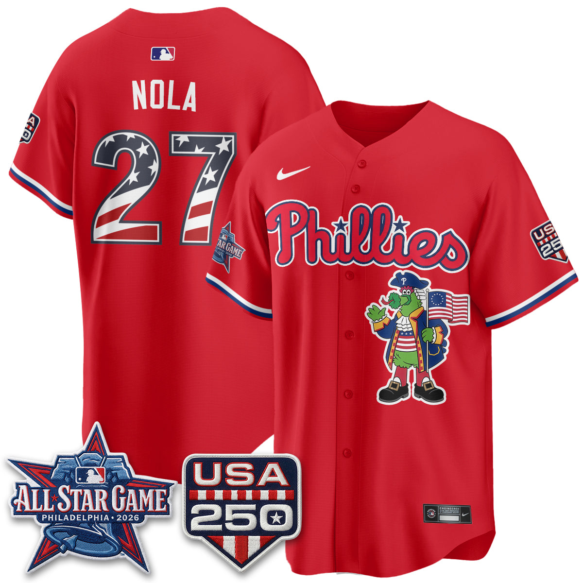 Philadelphia Phillies 2026 All Star Phanatic Edition Vapor Jersey - Stitched