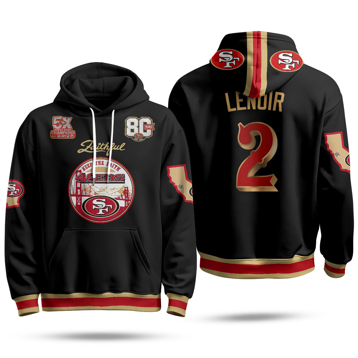 SF Faithful to The Bay Hoodie - Stitched