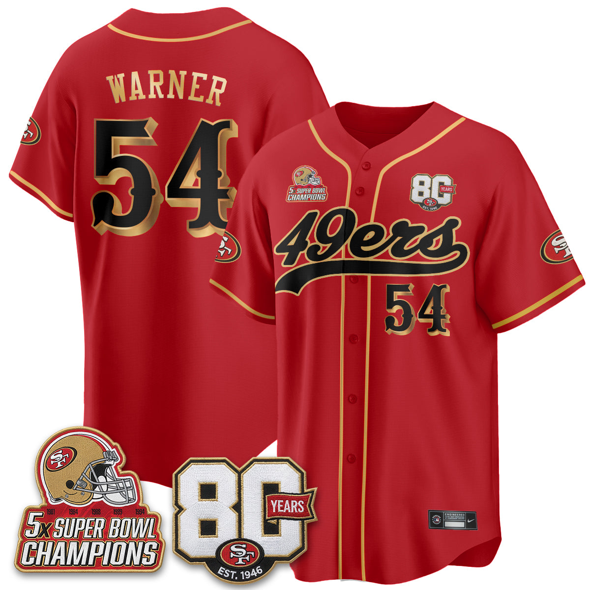 SF 80 Years & 5X Champs Limited Edition - Stitched