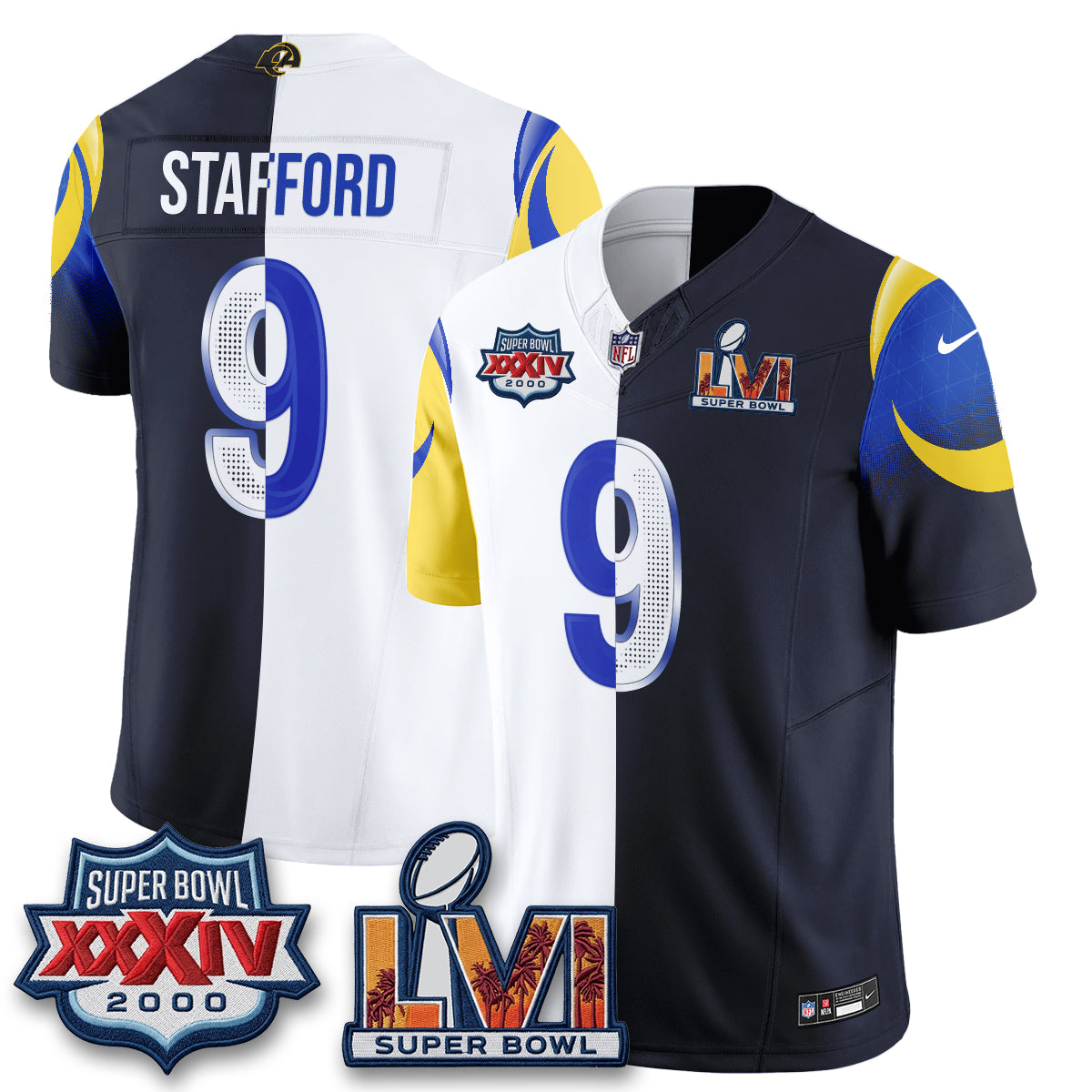 Los Angeles Rams Rivalries Split Vapor Jersey - Stitched