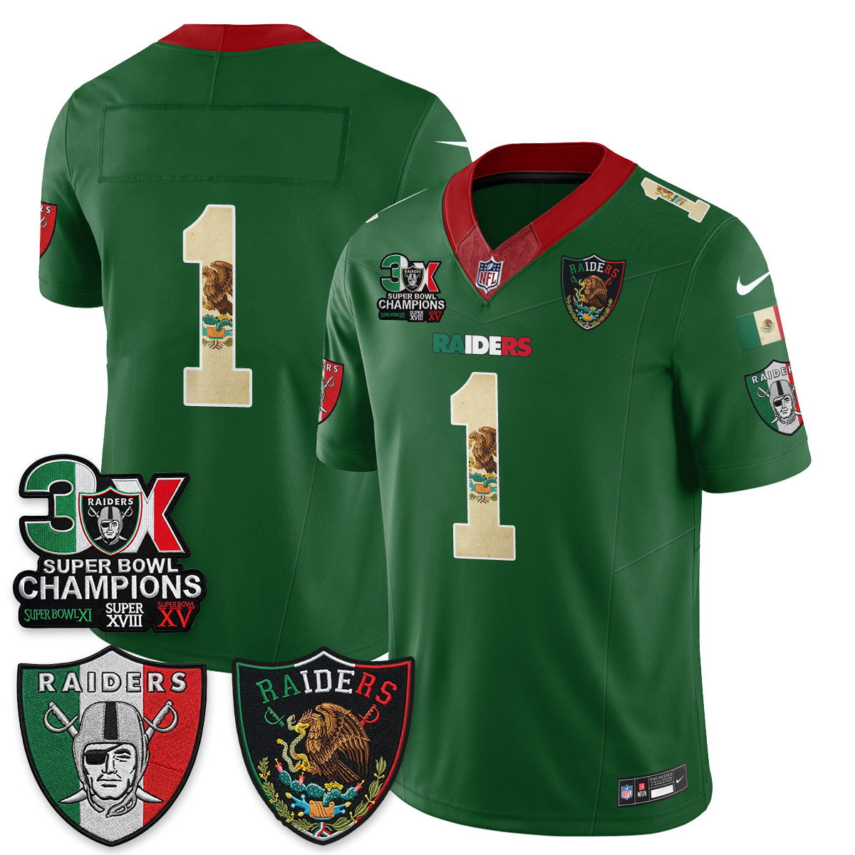 LVR 3X Champs Mexico Edition Vapor Jersey - Stitched