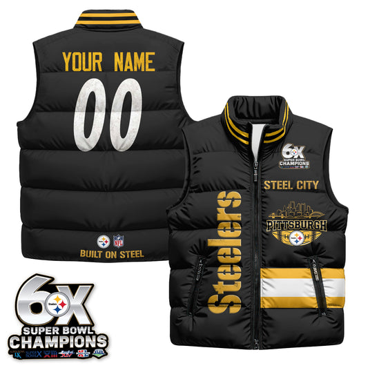 PIT "Steel City" Custom Puffer Vest - Printed