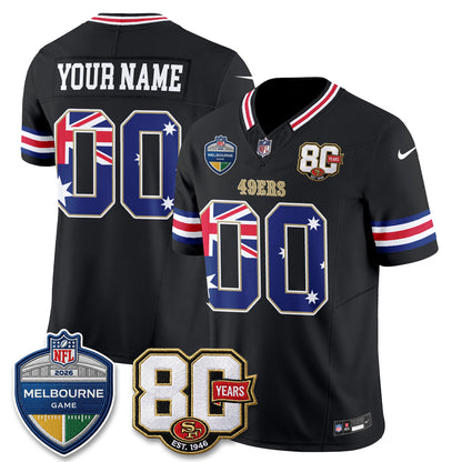 SF Melbourne Game 2026 Vapor Custom Jersey - Stitched