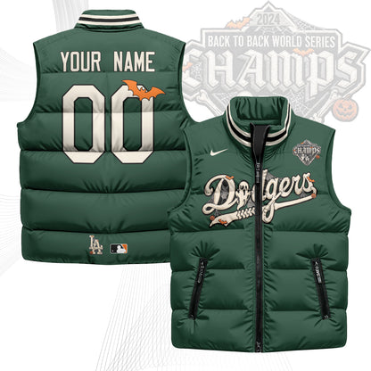 Los Angeles Dodgers Halloween 2026 Unisex Custom Puffer Vest - Printed