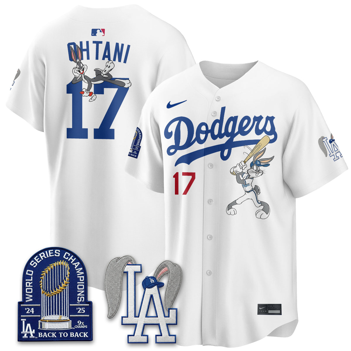 Los Angeles Dodgers Bunny Edition Vapor Jersey - Stitched