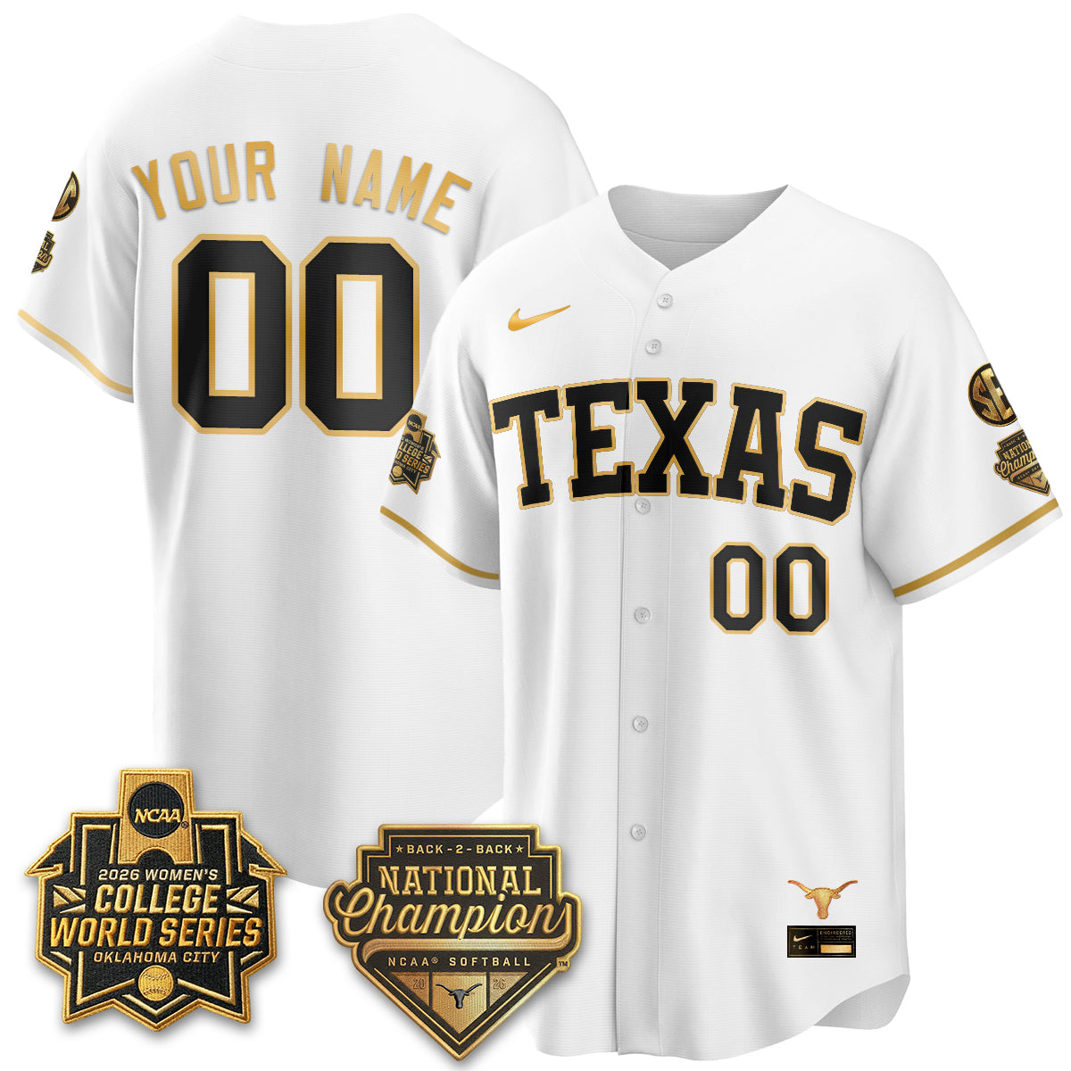 TEX Softball 2026 World Series (WCWS) Vapor Premier Limited Custom Jersey - B2B Champs - Stitched