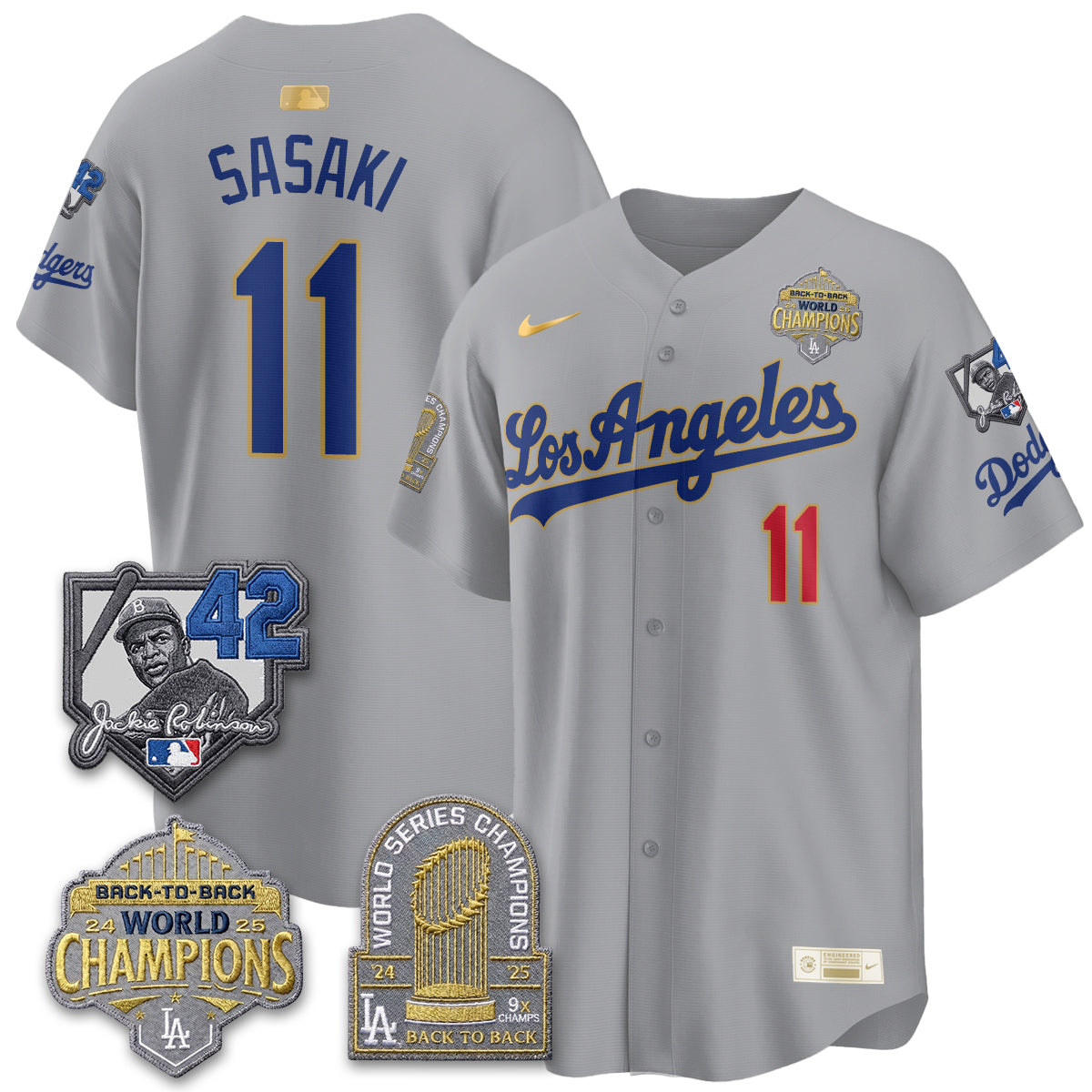 LAD 2026 New Era Gold Collection Vapor Limited Jersey - B2B Champs - All Stitched