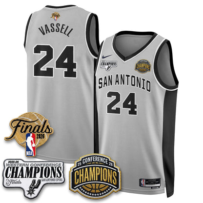 SAS 2026 NBA Western Conference Champions Vapor Jersey V3 - Stitched