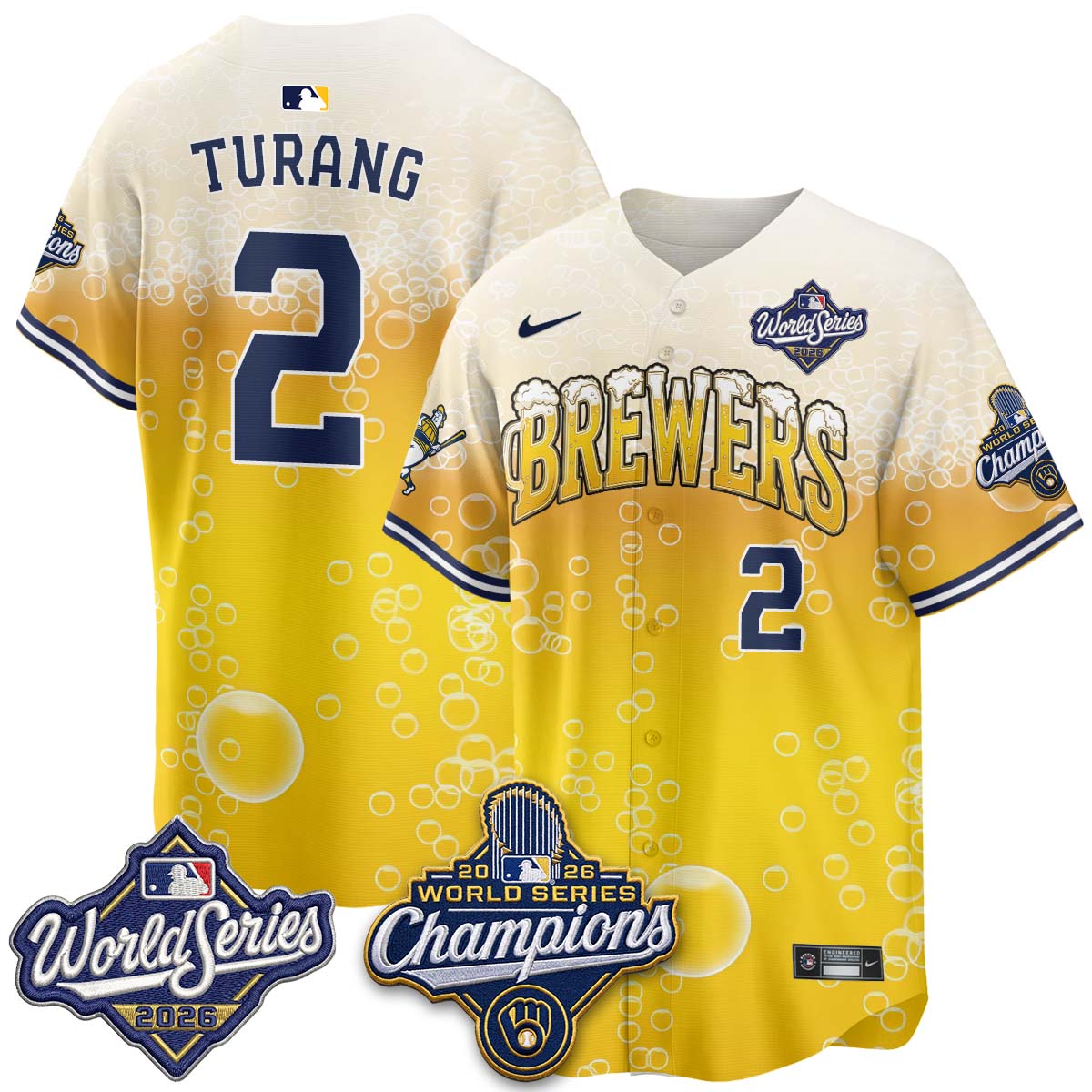 MIL "Pitcher & Pint" 2026 WS Champions Jersey - Stitched (#9) (2)