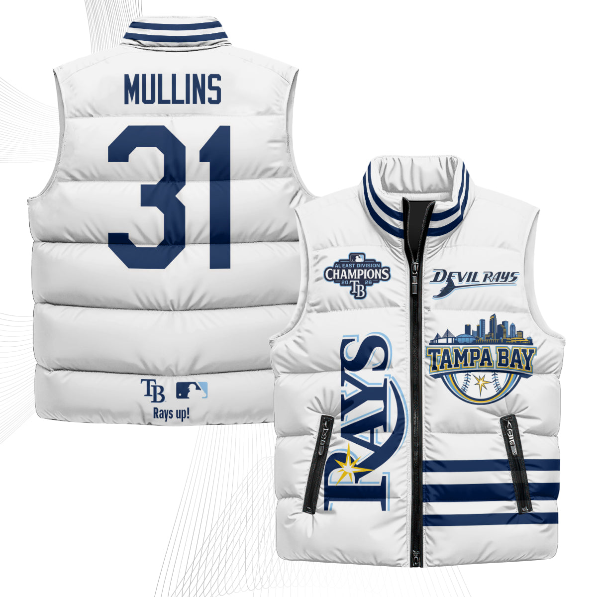 TB "Devil Rays" Puffer Vest - Printed