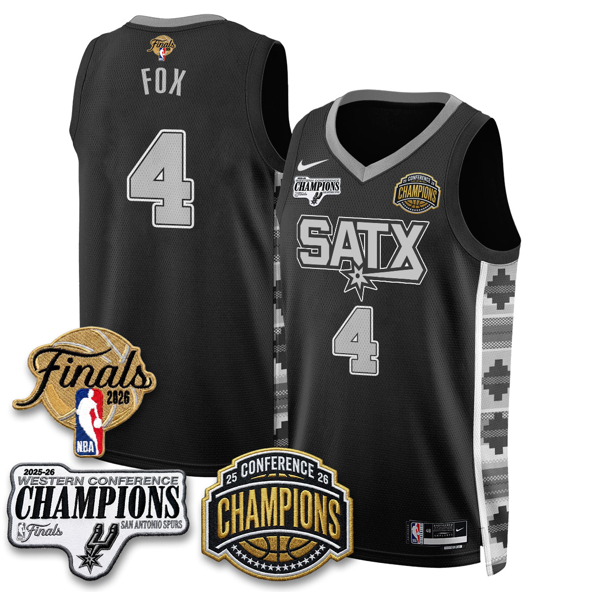 SAS 2026 NBA Western Conference Champions Vapor Jersey V3 - Stitched