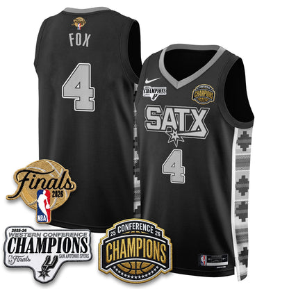 SAS 2026 NBA Western Conference Champions Vapor Jersey V3 - Stitched