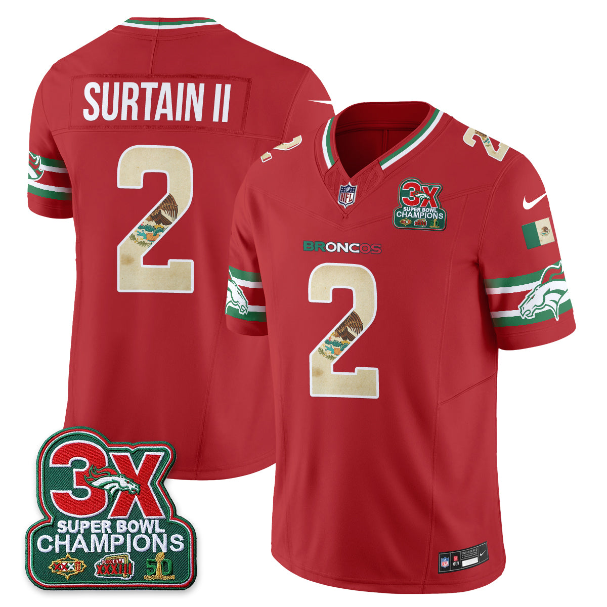 DEN Mexico Edition Vapor Jersey - Stitched