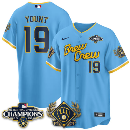 Milwaukee Brewers 2026 NL Division Champs Vapor Jersey - Stitched