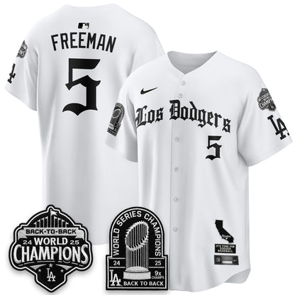 LAD World Series Champions Vapor Premier Limited Gothic Edition Jersey - Stitched