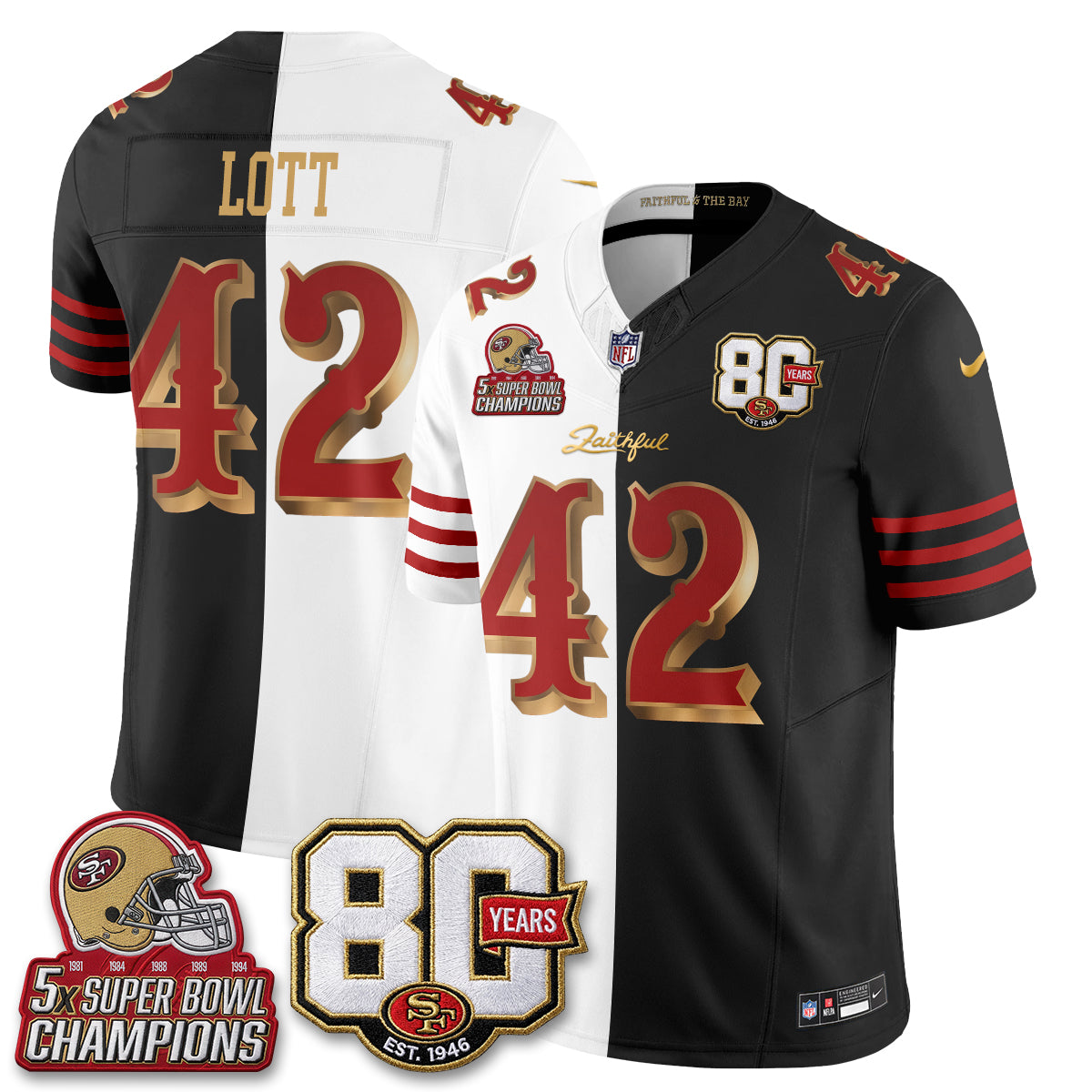 SF Rivalries Split Edition Vapor Jersey - Stitched